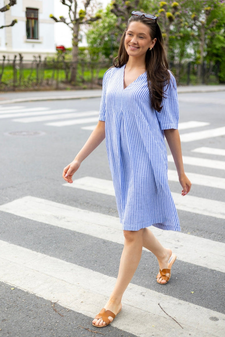 Rimoneiw Short Dress Blue / White | Kjoler | Smuk - Dameklær på nett