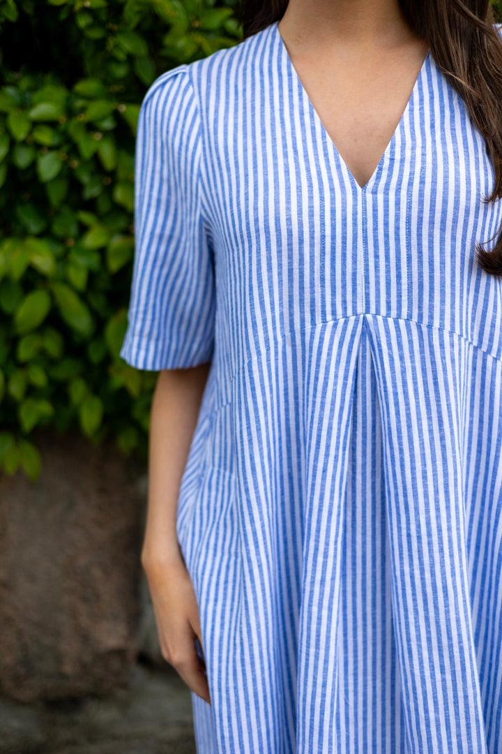 Rimoneiw Short Dress Blue / White | Kjoler | Smuk - Dameklær på nett