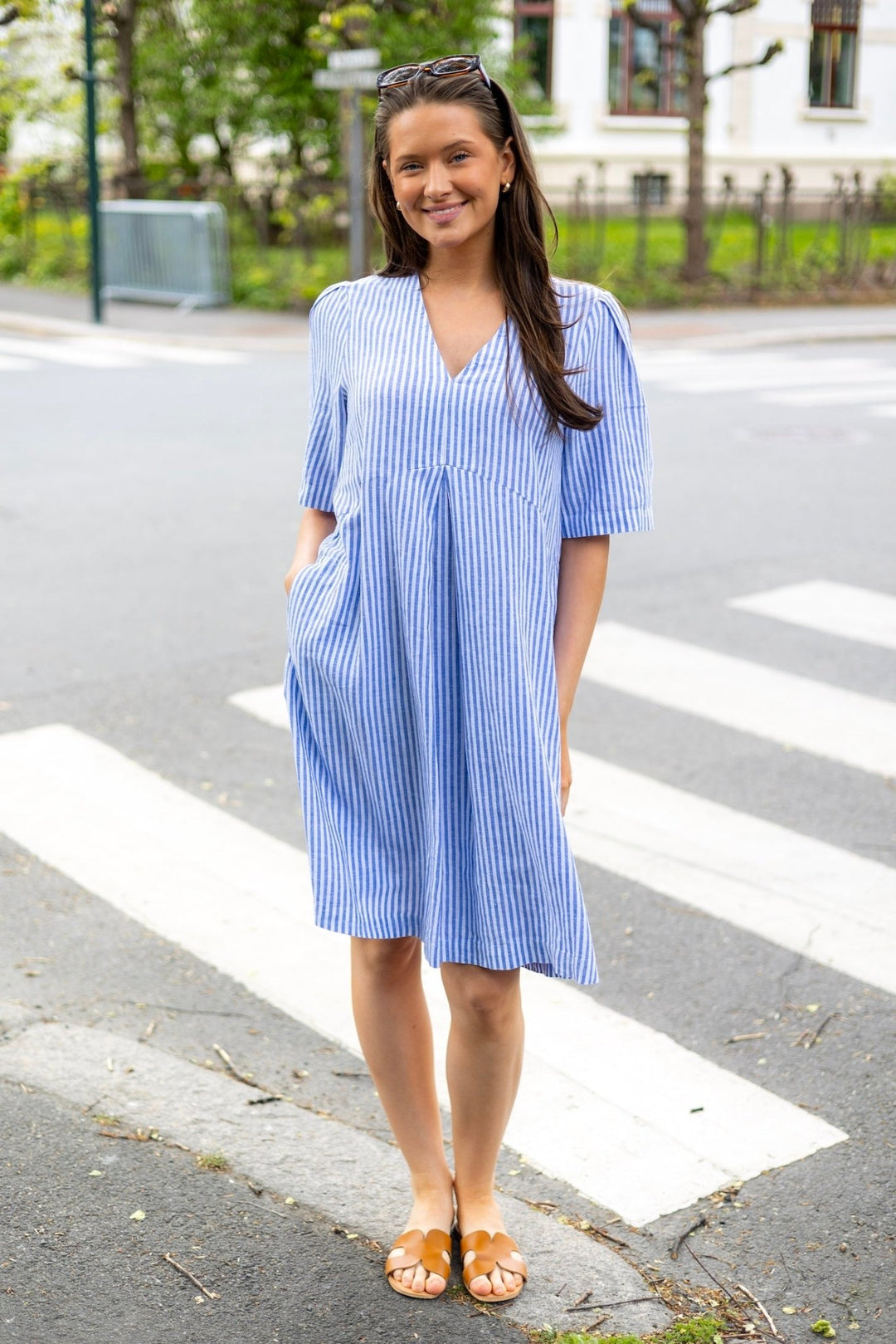 Rimoneiw Short Dress Blue / White | Kjoler | Smuk - Dameklær på nett