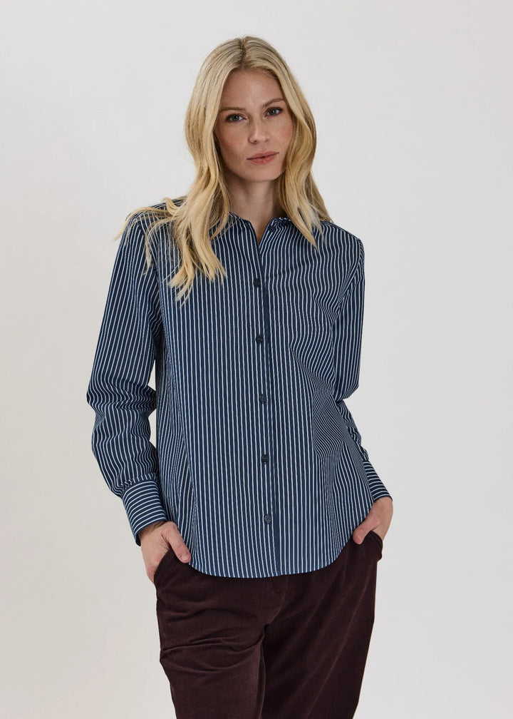 Rinnah Shirt Dark Navy | Skjorter og bluser | Smuk