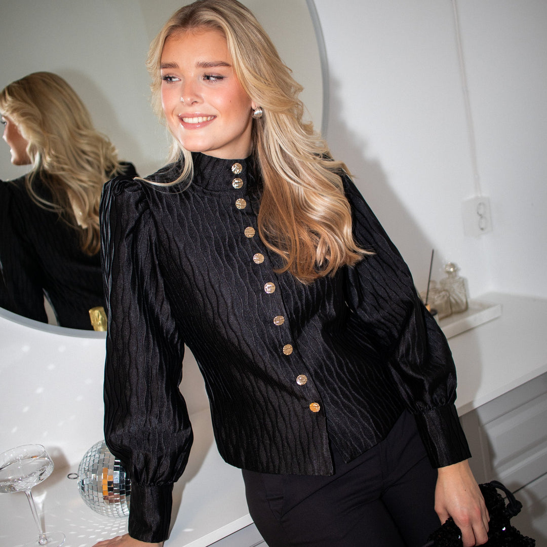 Ripple Ls Shirt Black | Skjorter og bluser | Smuk - Dameklær på nett