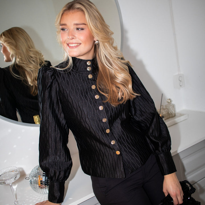 Ripple Ls Shirt Black | Skjorter og bluser | Smuk - Dameklær på nett
