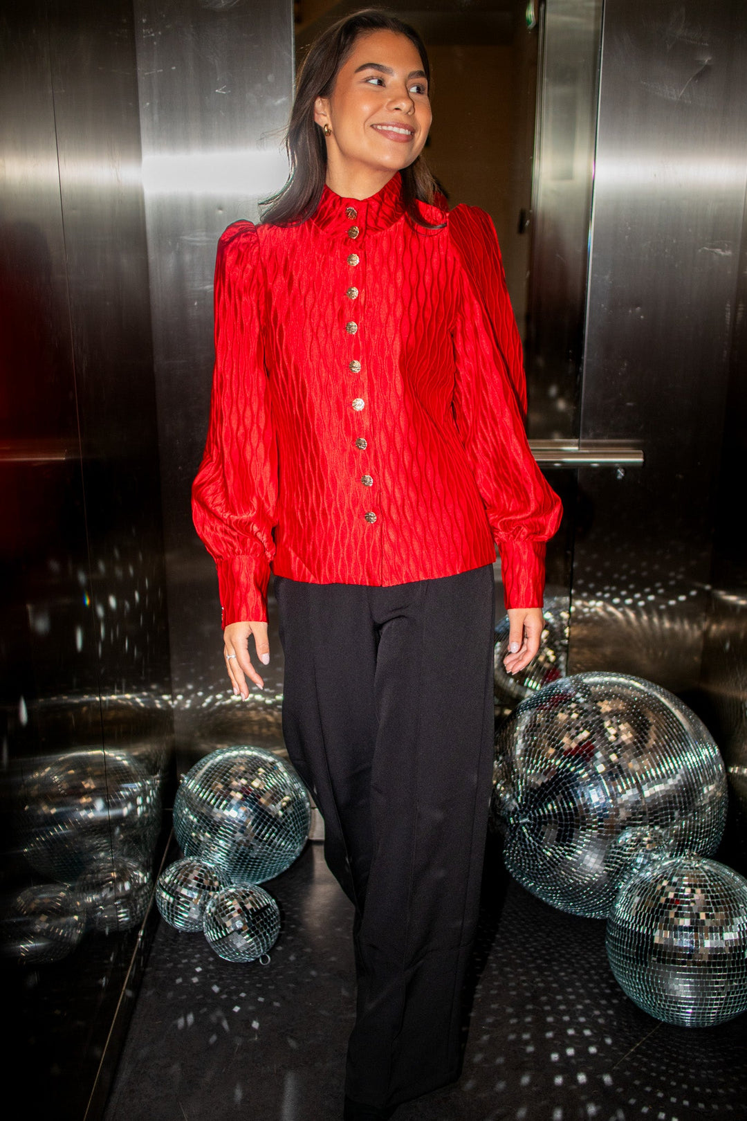 Ripple Ls Shirt Jester Red | Skjorter og bluser | Smuk - Dameklær på nett