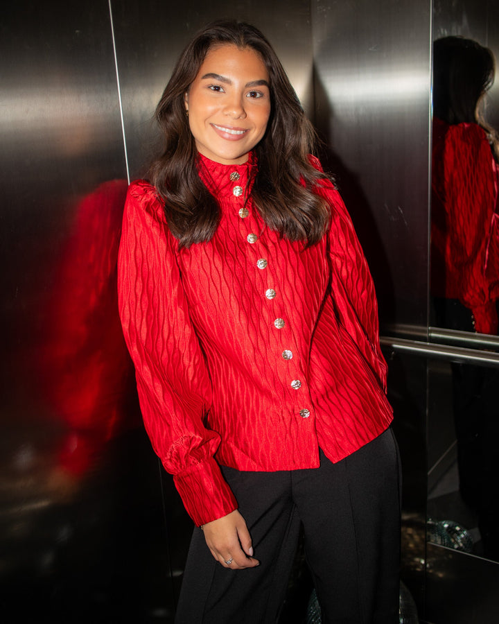 Ripple Ls Shirt Jester Red | Skjorter og bluser | Smuk - Dameklær på nett