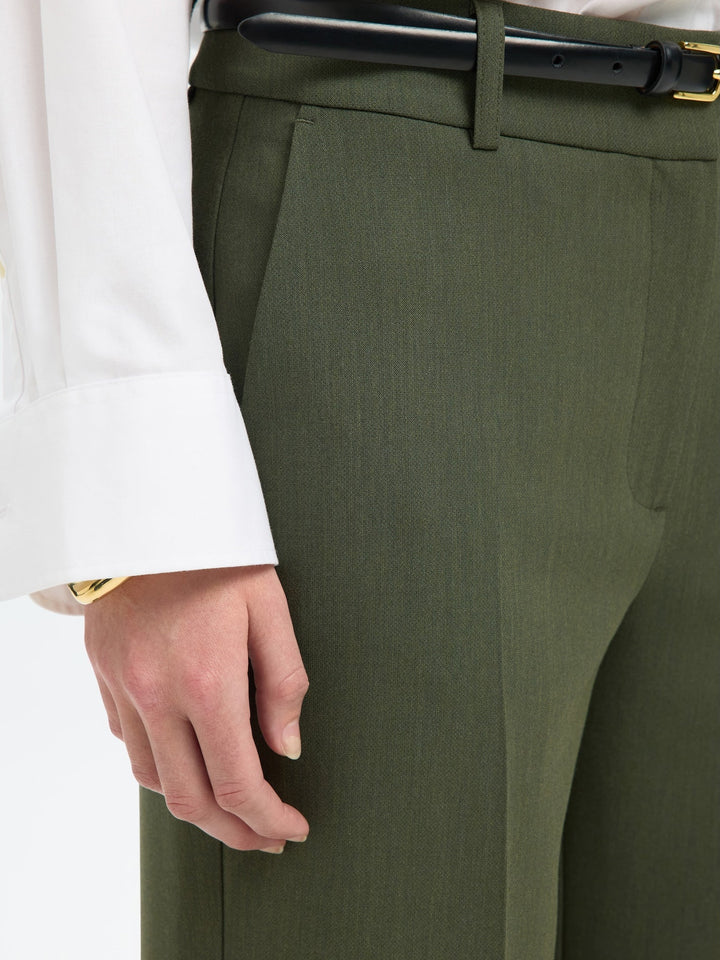 Rita Mw Wide Pant Mel Deep Depths Melange | Bukser | Smuk - Dameklær på nett