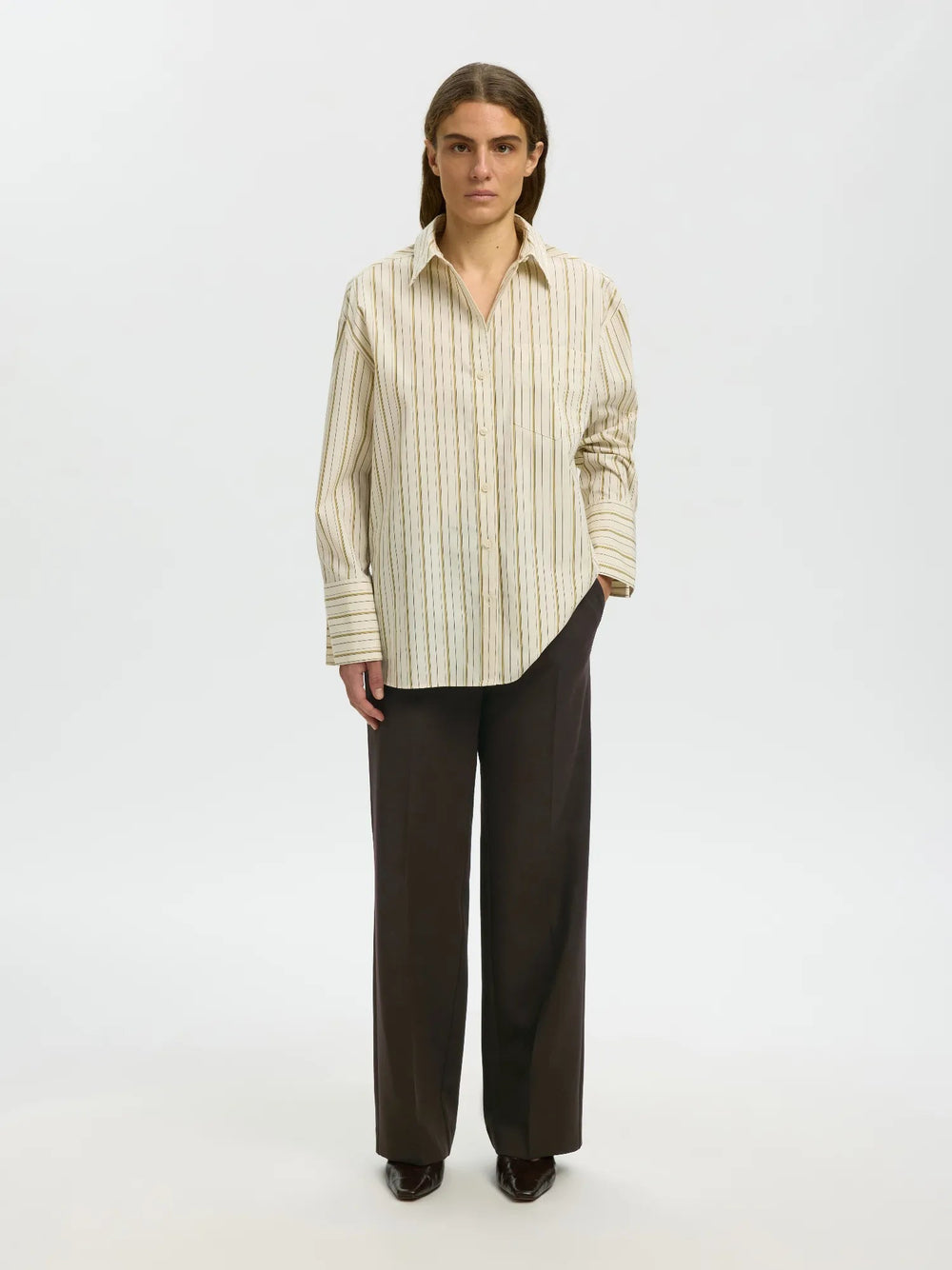 Rita Mw Wide Pant Mel Delicioso Melange | Bukser | Smuk