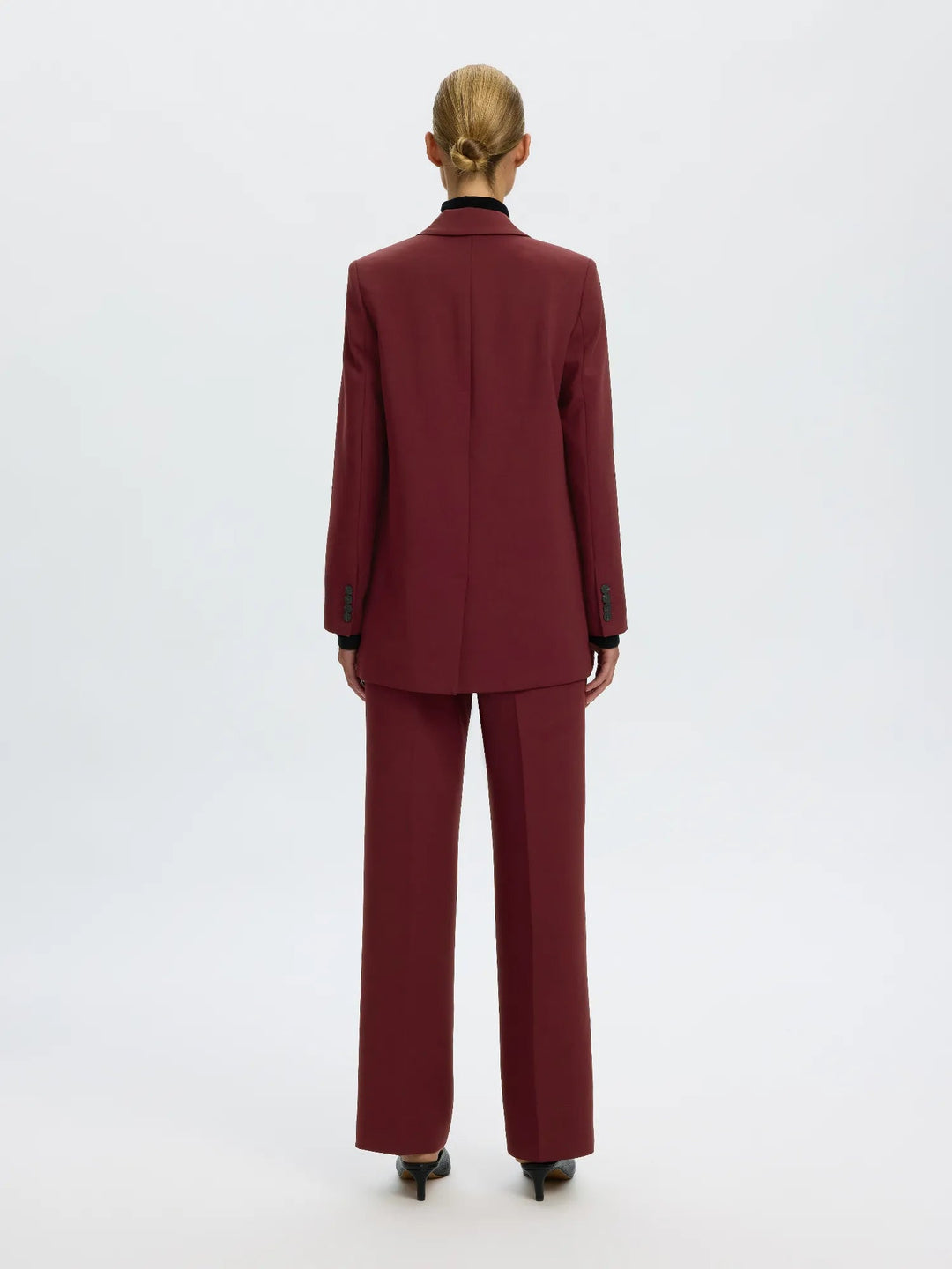 Rita Mw Wide Pant Mel Tawny Port Melange | Bukser | Smuk