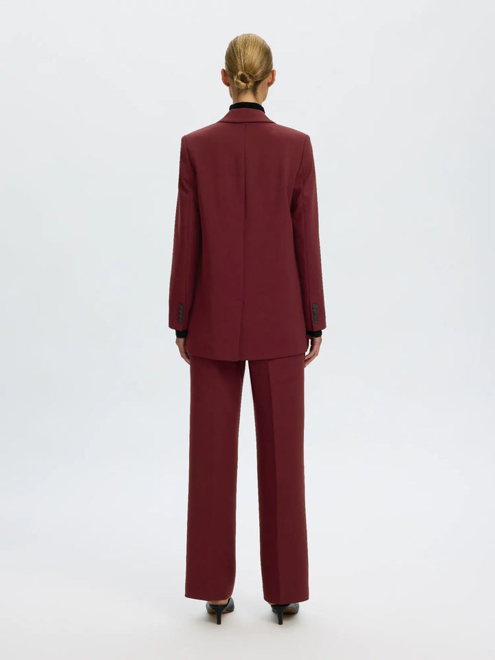 Rita Mw Wide Pant Mel Tawny Port Melange | Bukser | Smuk