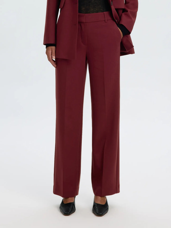 Rita Mw Wide Pant Mel Tawny Port Melange | Bukser | Smuk