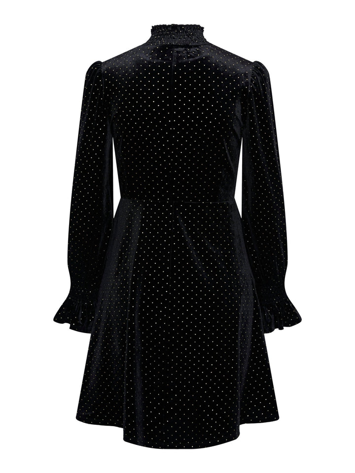 Riva Ls High Neck Velvet Dress Black | Kjoler | Smuk - Dameklær på nett
