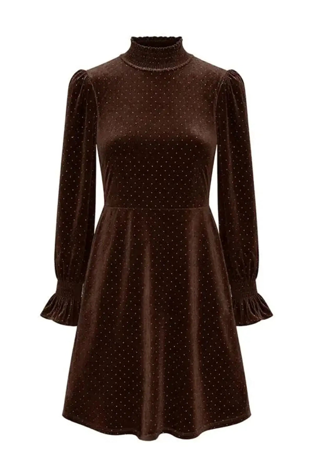 Riva Ls High Neck Velvet Dress Carafe | Kjoler | Smuk