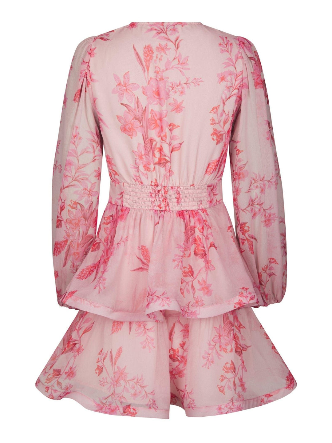 Rivana Print Chiffon Dress Pink | Kjoler | Smuk
