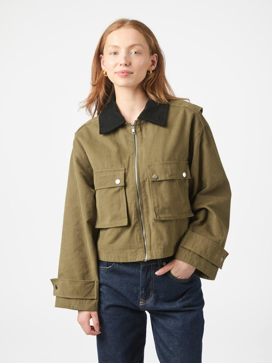 Rivera Canvas Boxy Jacket Army | Yttertøy | Smuk - Dameklær på nett