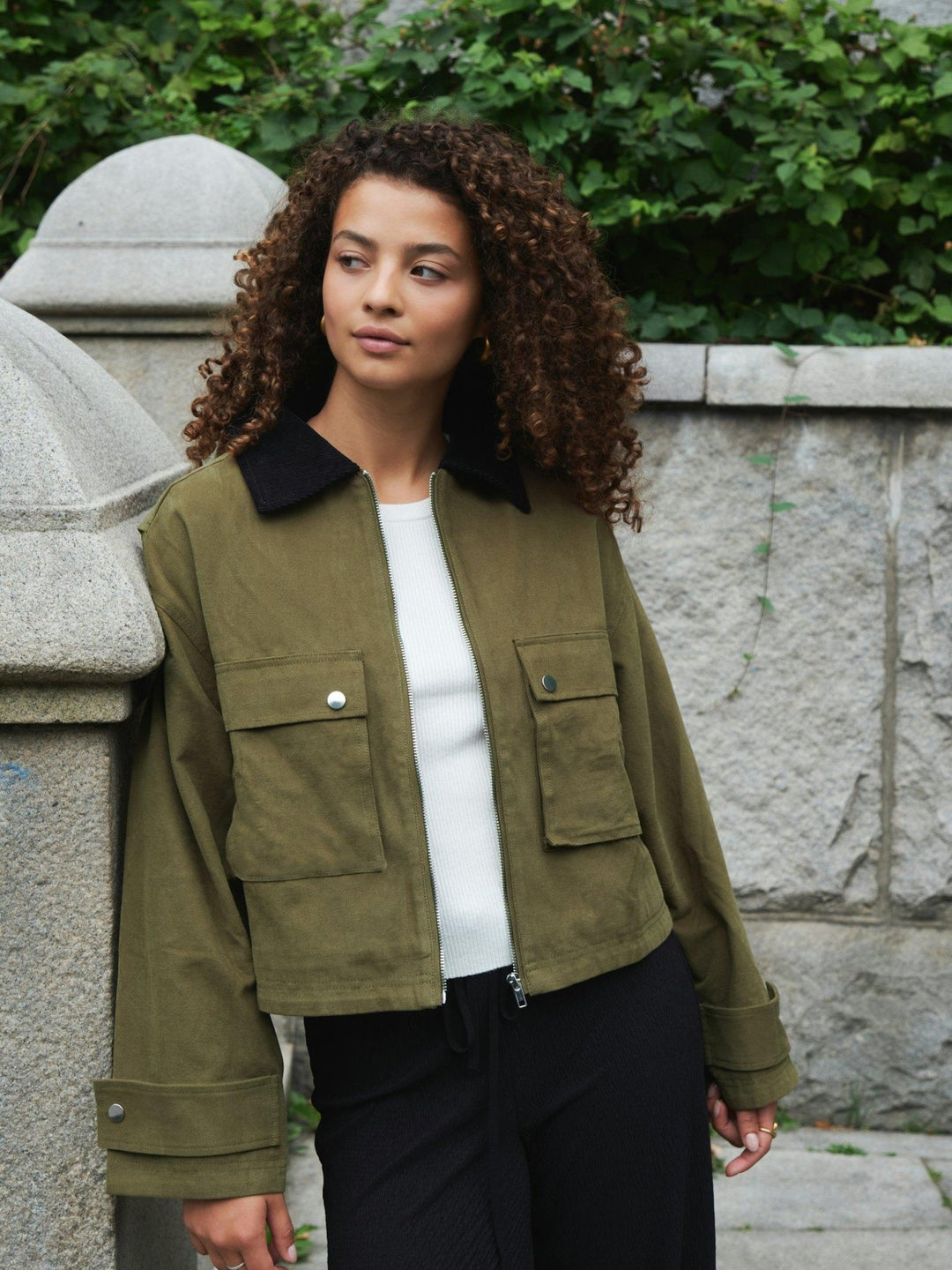 Rivera Canvas Boxy Jacket Army | Yttertøy | Smuk - Dameklær på nett