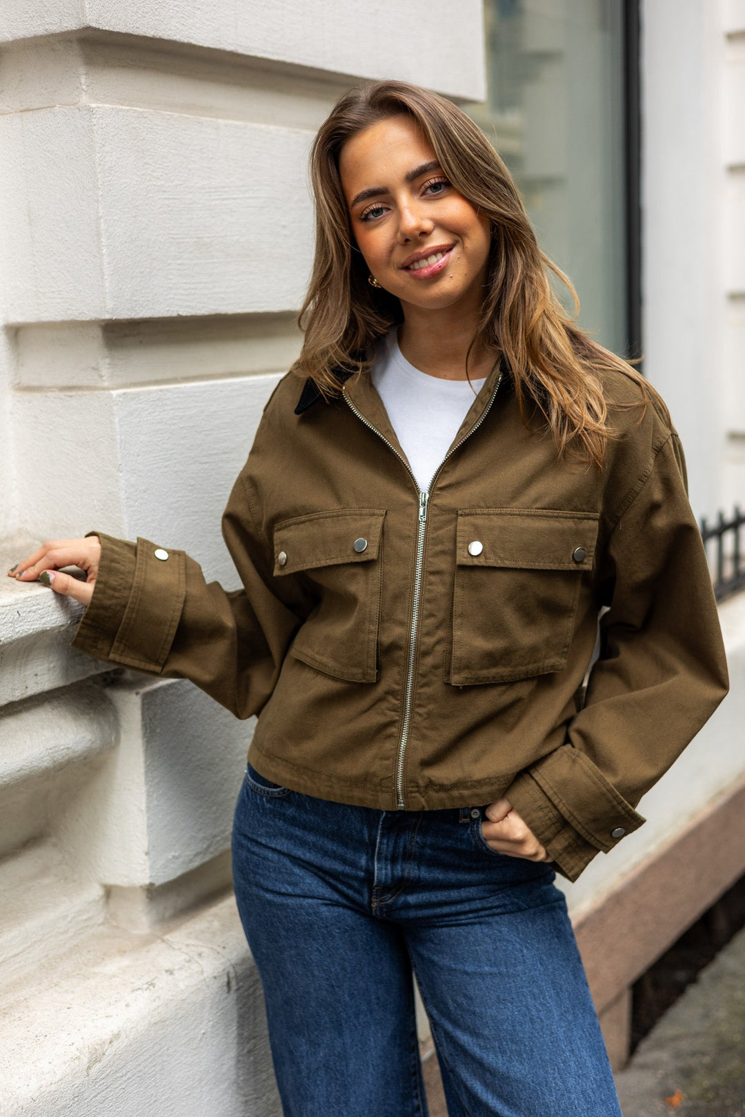 Rivera Canvas Boxy Jacket Army | Yttertøy | Smuk - Dameklær på nett