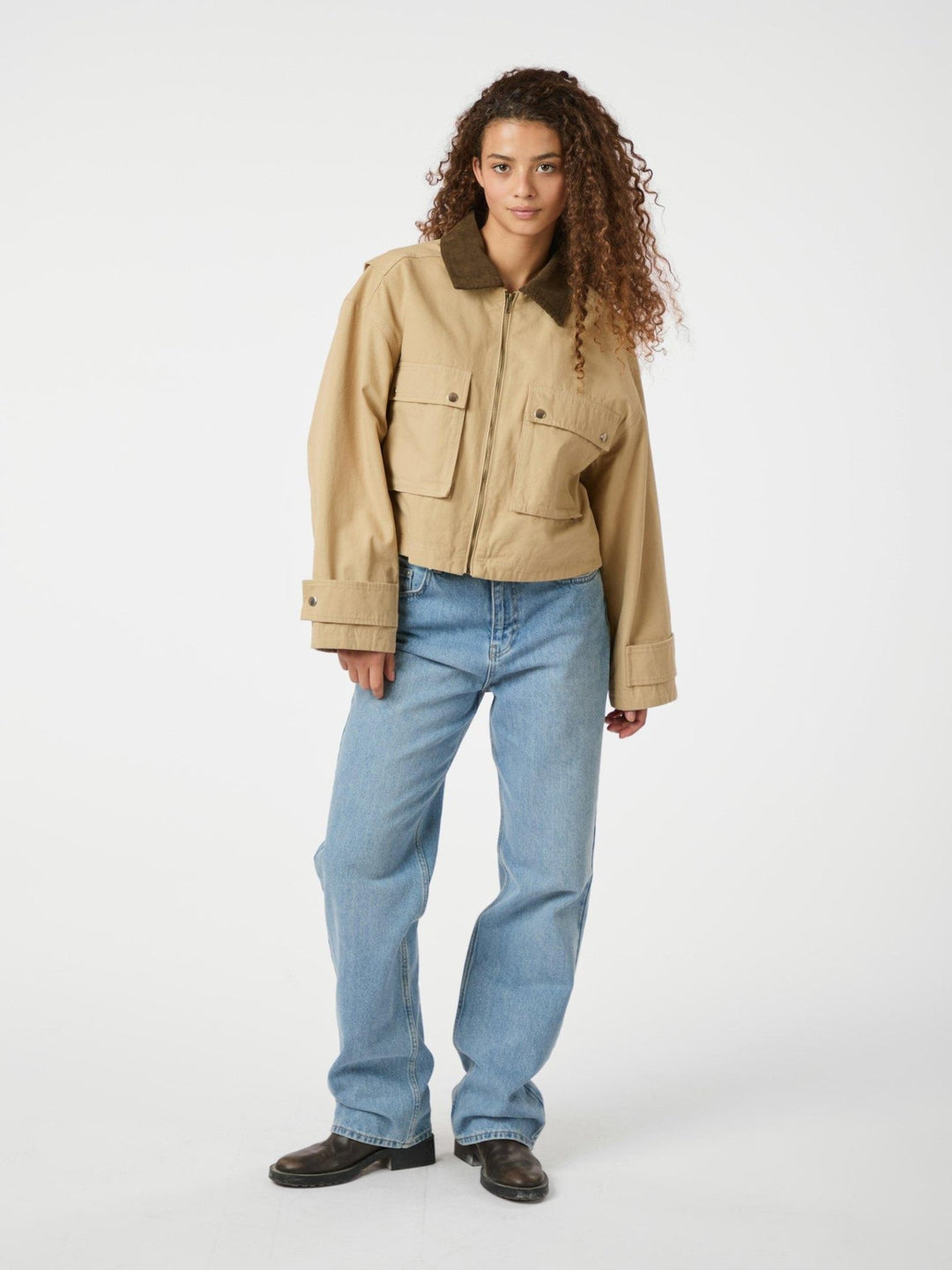 Rivera Canvas Boxy Jacket Sand | Yttertøy | Smuk - Dameklær på nett