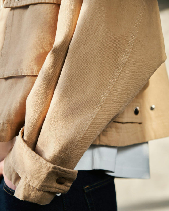 Rivera Canvas Boxy Jacket Sand | Yttertøy | Smuk - Dameklær på nett