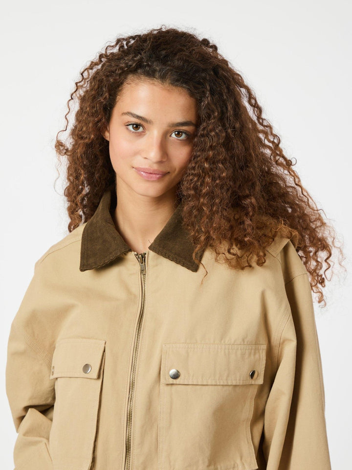 Rivera Canvas Boxy Jacket Sand | Yttertøy | Smuk - Dameklær på nett