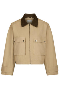 Rivera Canvas Boxy Jacket Sand