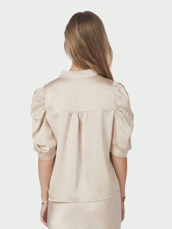 Roella Heavy Sateen Blouse Champagne | Skjorter og bluser | Smuk