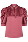 Roella Heavy Sateen Blouse Cherry Pink