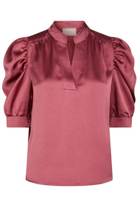Roella Heavy Sateen Blouse Cherry Pink