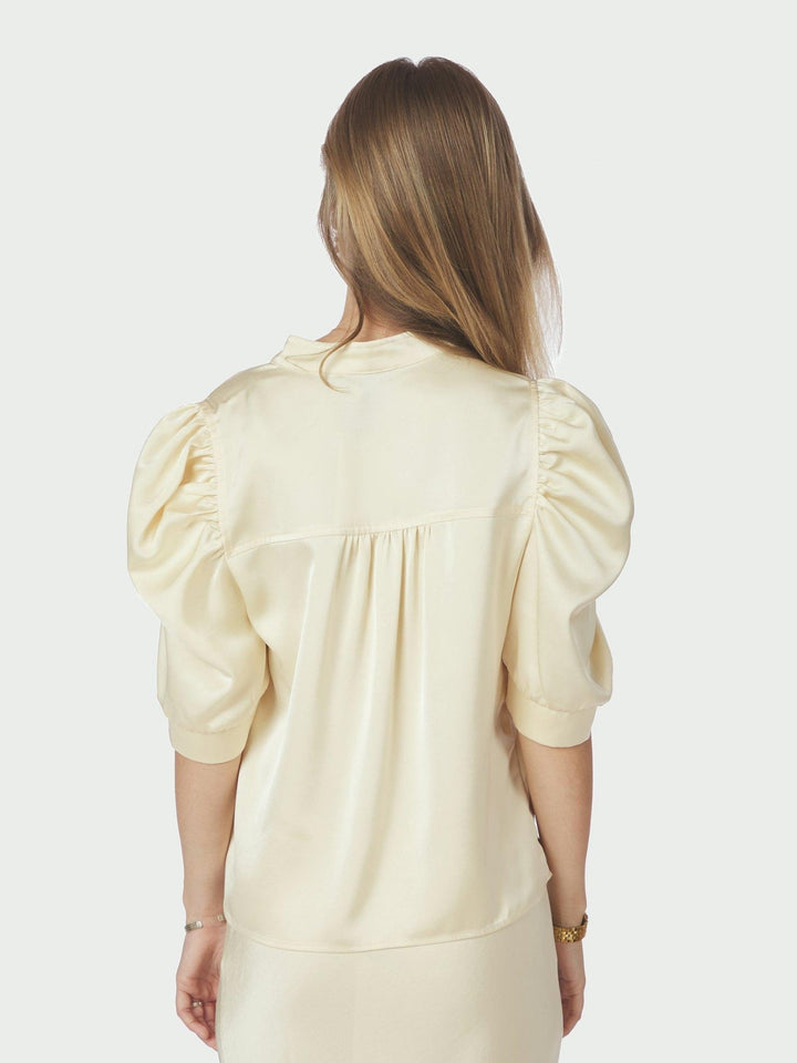 Roella Heavy Sateen Blouse Light Yellow | Skjorter og bluser | Smuk