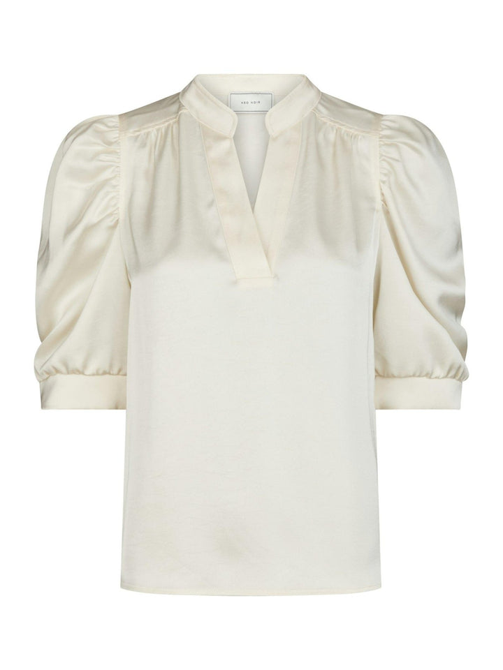 Roella Heavy Sateen Blouse Pearl | Skjorter og bluser | Smuk - Dameklær på nett