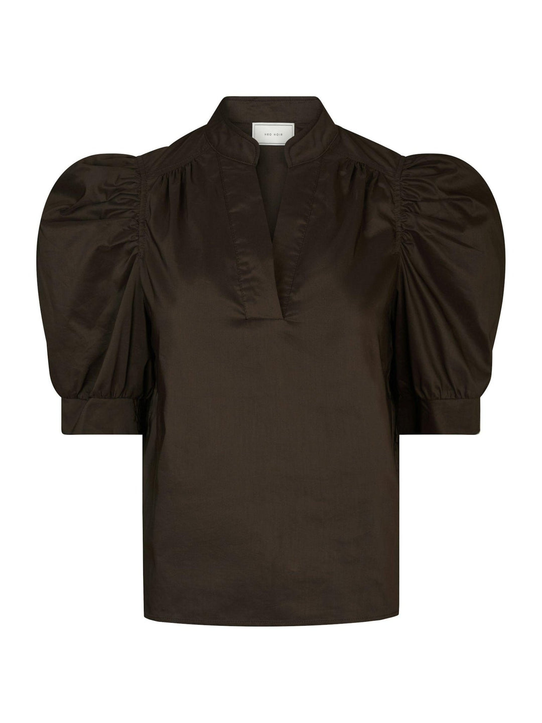 Roella Poplin Blouse Chocolate Brown | Skjorter og bluser | Smuk
