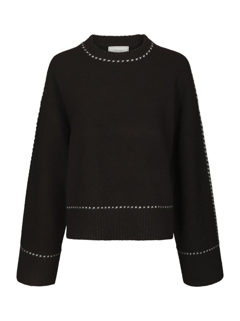 Roeme Knit Stitch Blouse Dark Brown | Genser | Smuk