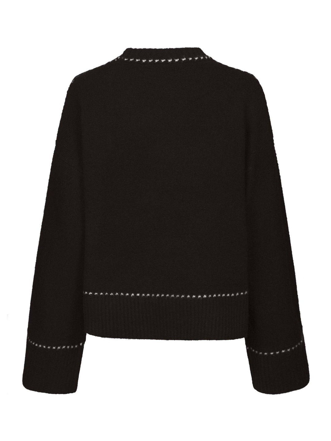 Roeme Knit Stitch Blouse Dark Brown | Genser | Smuk