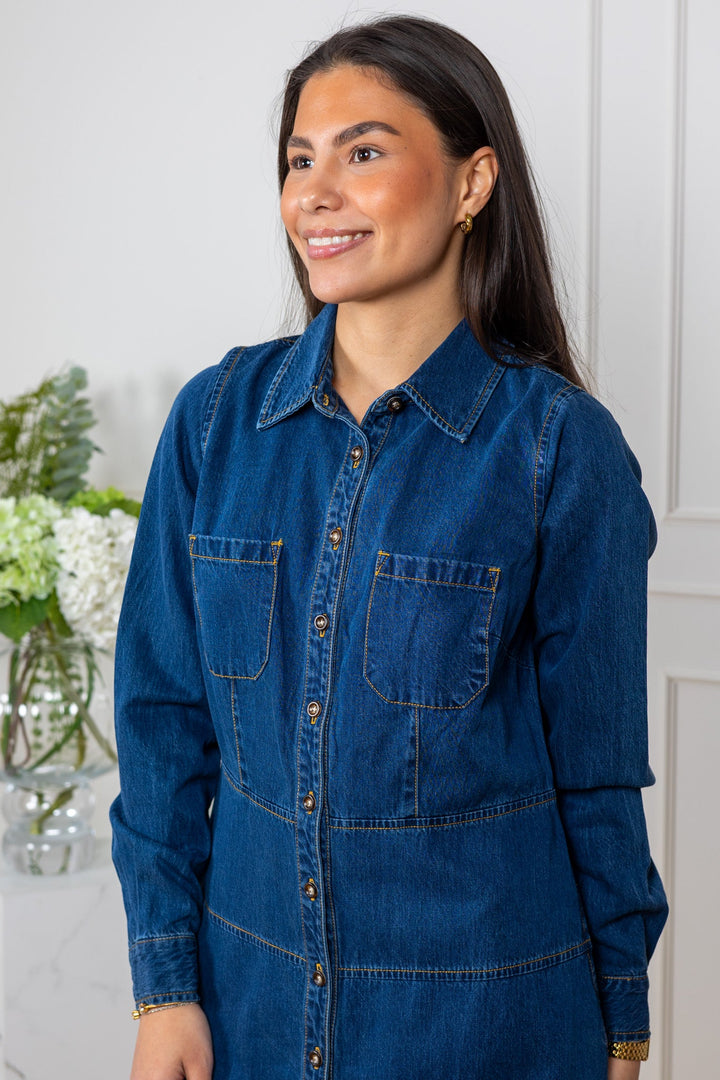 Roma Dress Dk. Blue | Kjoler | Smuk