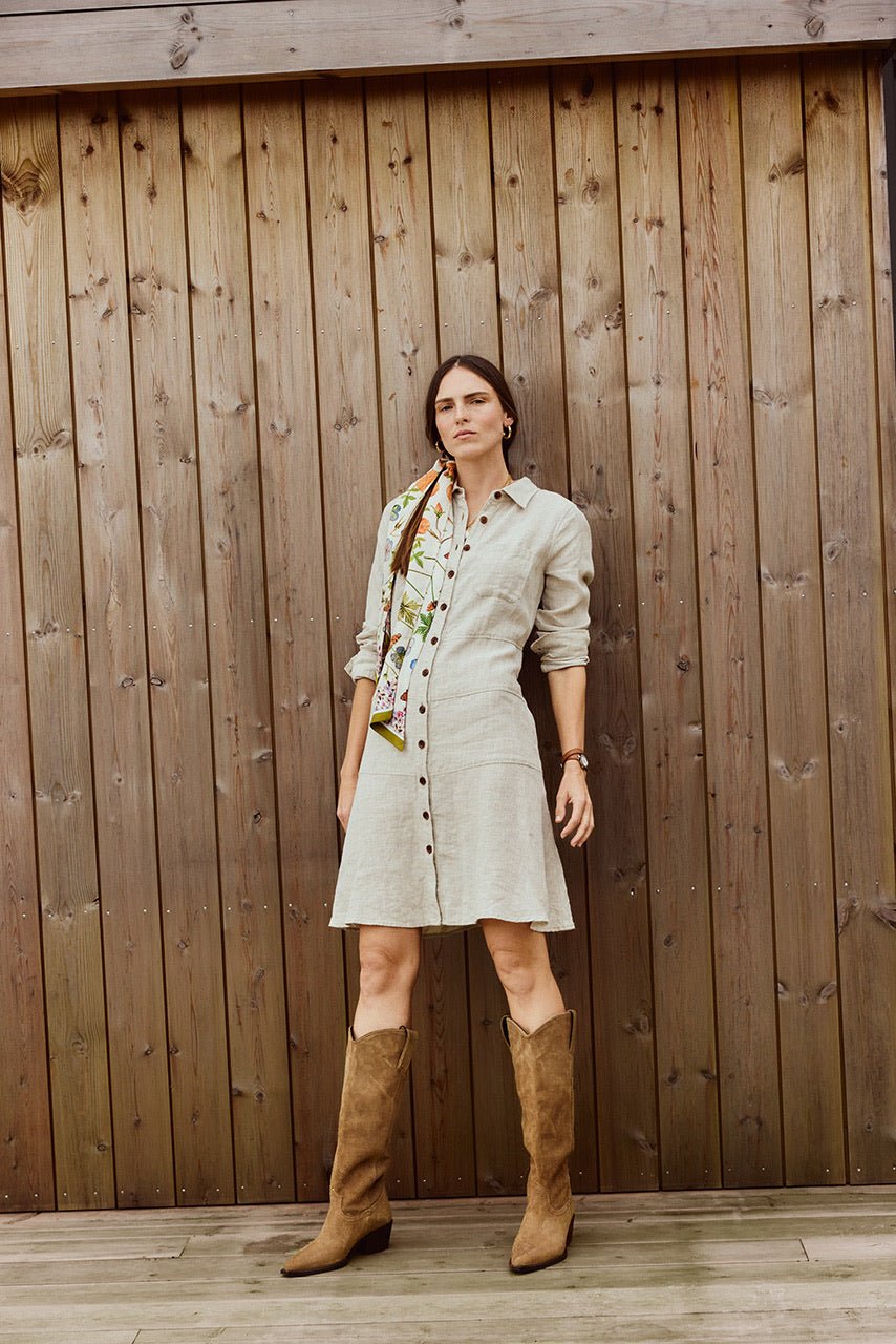 Roma Linen Dress Natural Linen | Kjoler | Smuk