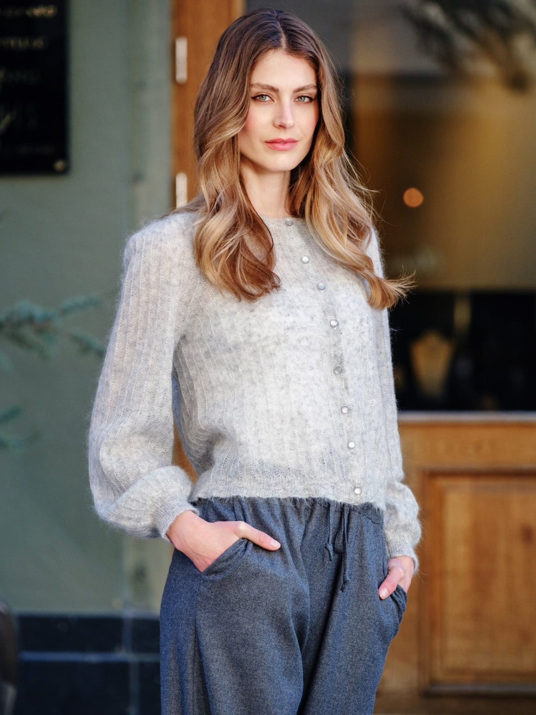 Romance Cardigan Lht Grey | Genser | Smuk - Dameklær på nett