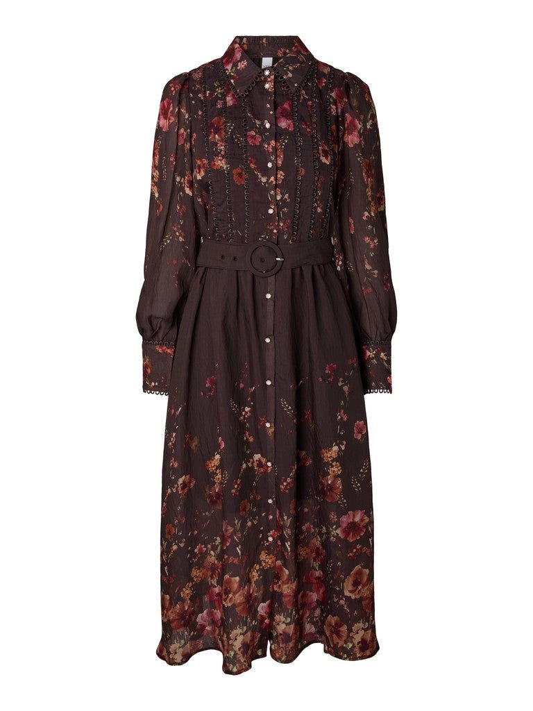 Romantica Ls Long Dress Chicory Coffee Romantica | Kjoler | Smuk