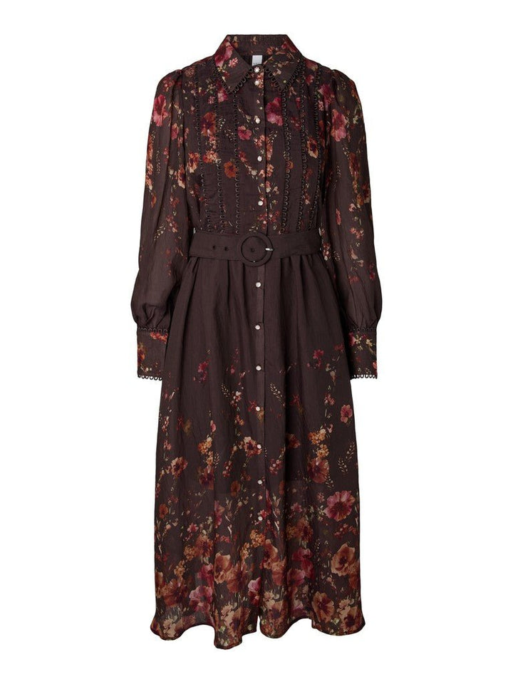 Romantica Ls Long Dress Chicory Coffee Romantica | Kjoler | Smuk