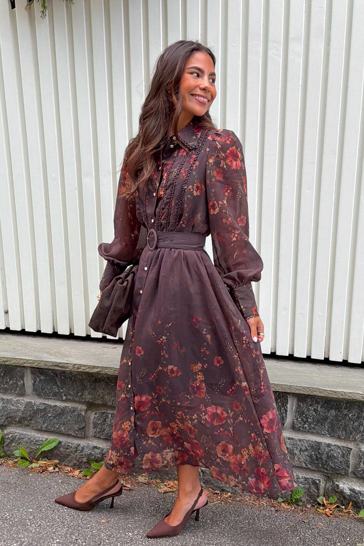 Romantica Ls Long Dress Chicory Coffee Romantica | Kjoler | Smuk