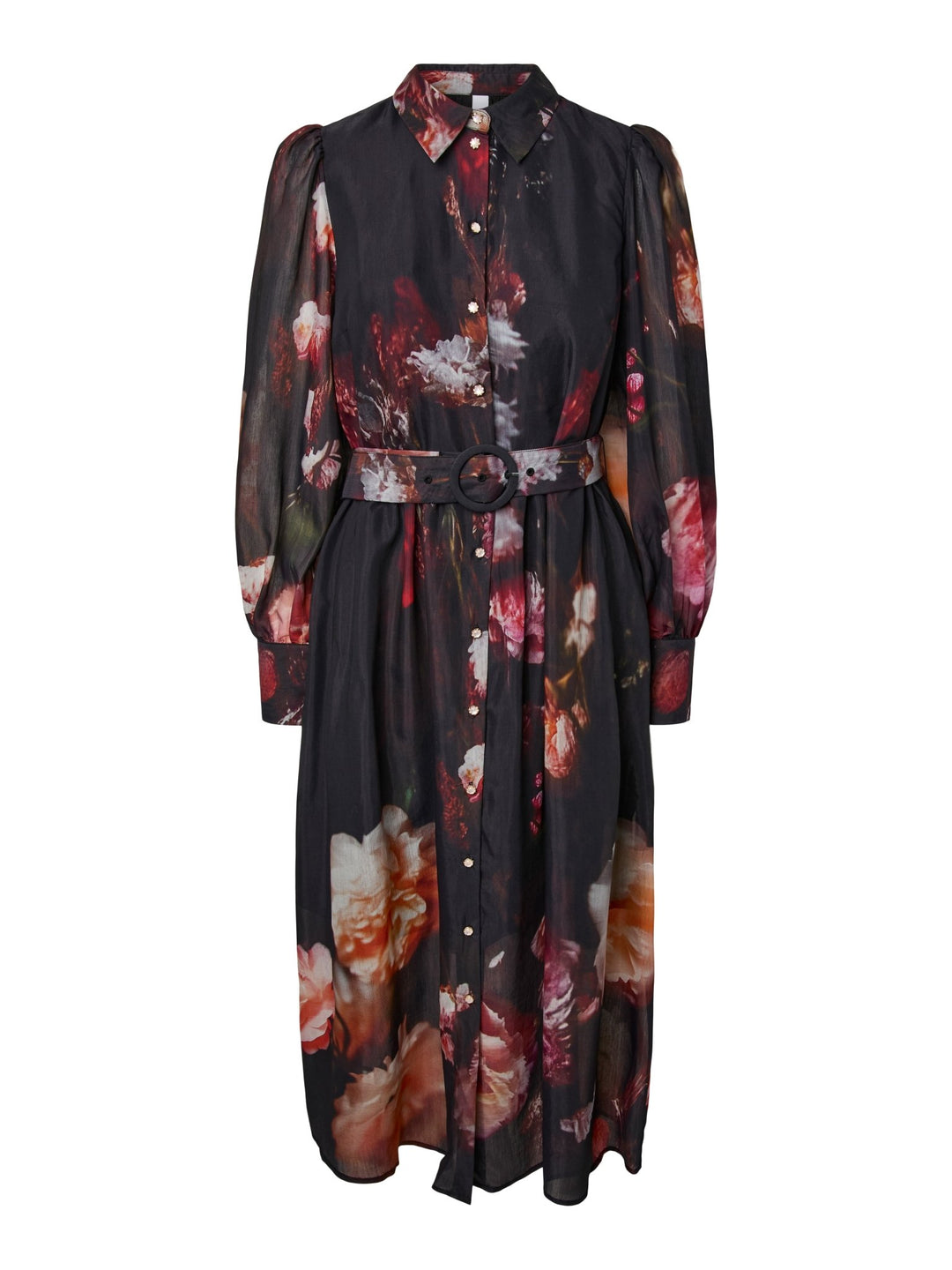 Romantica Ls Long Dress New Black Romantica Print | Kjoler | Smuk