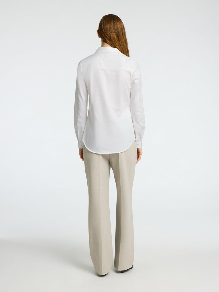 Romie Ls Fitted Shirt Bright White | Skjorter og bluser | Smuk - Dameklær på nett