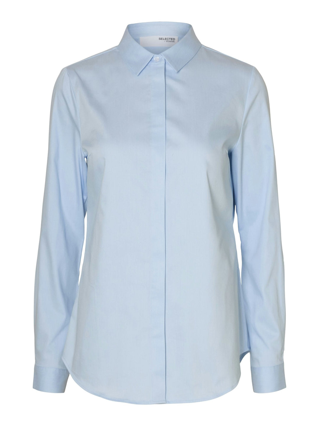 Romie Ls Striped Fitted Shirt Light Blue | Skjorter og bluser | Smuk - Dameklær på nett