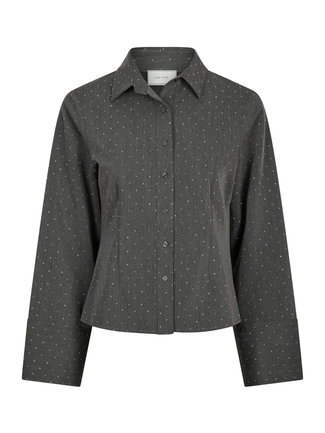 Rosa Bedazzled Shirt Grey | Skjorter og bluser | Smuk - Dameklær på nett