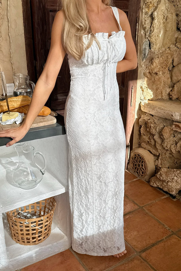 Rosa Dress White Lace | Kjoler | Smuk - Dameklær på nett