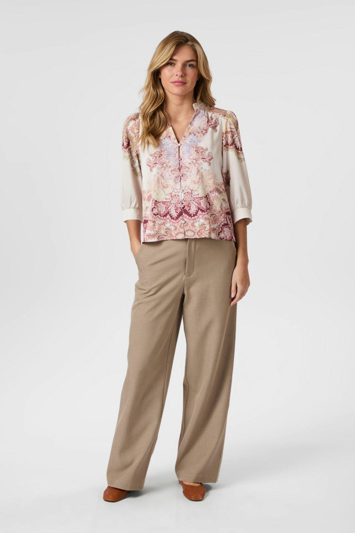 Roselle Artist Paisley Blouse Ivory | Skjorter og bluser | Smuk - Dameklær på nett