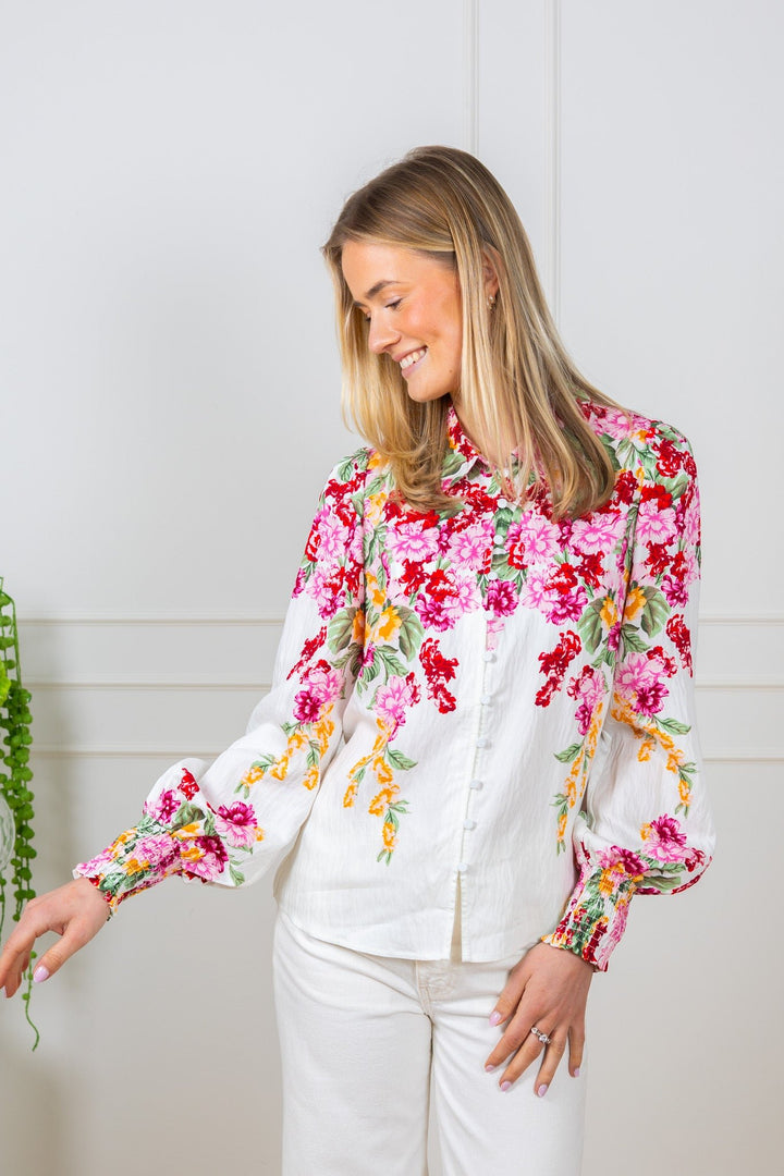 Rosie Ls Shirt Birch New Rosie Print | Skjorter og bluser | Smuk