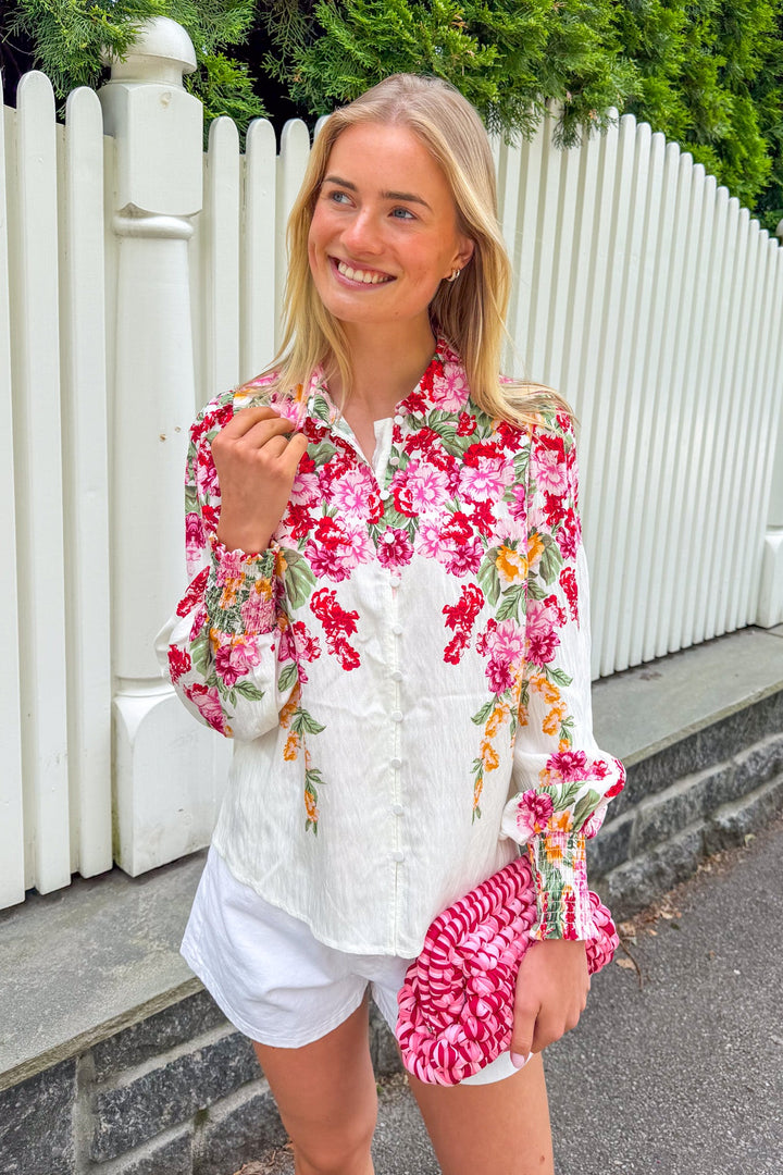 Rosie Ls Shirt Birch New Rosie Print | Skjorter og bluser | Smuk