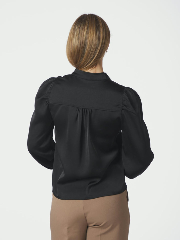 Rosslyn Heavy Sateen Blouse Black | Skjorter og bluser | Smuk