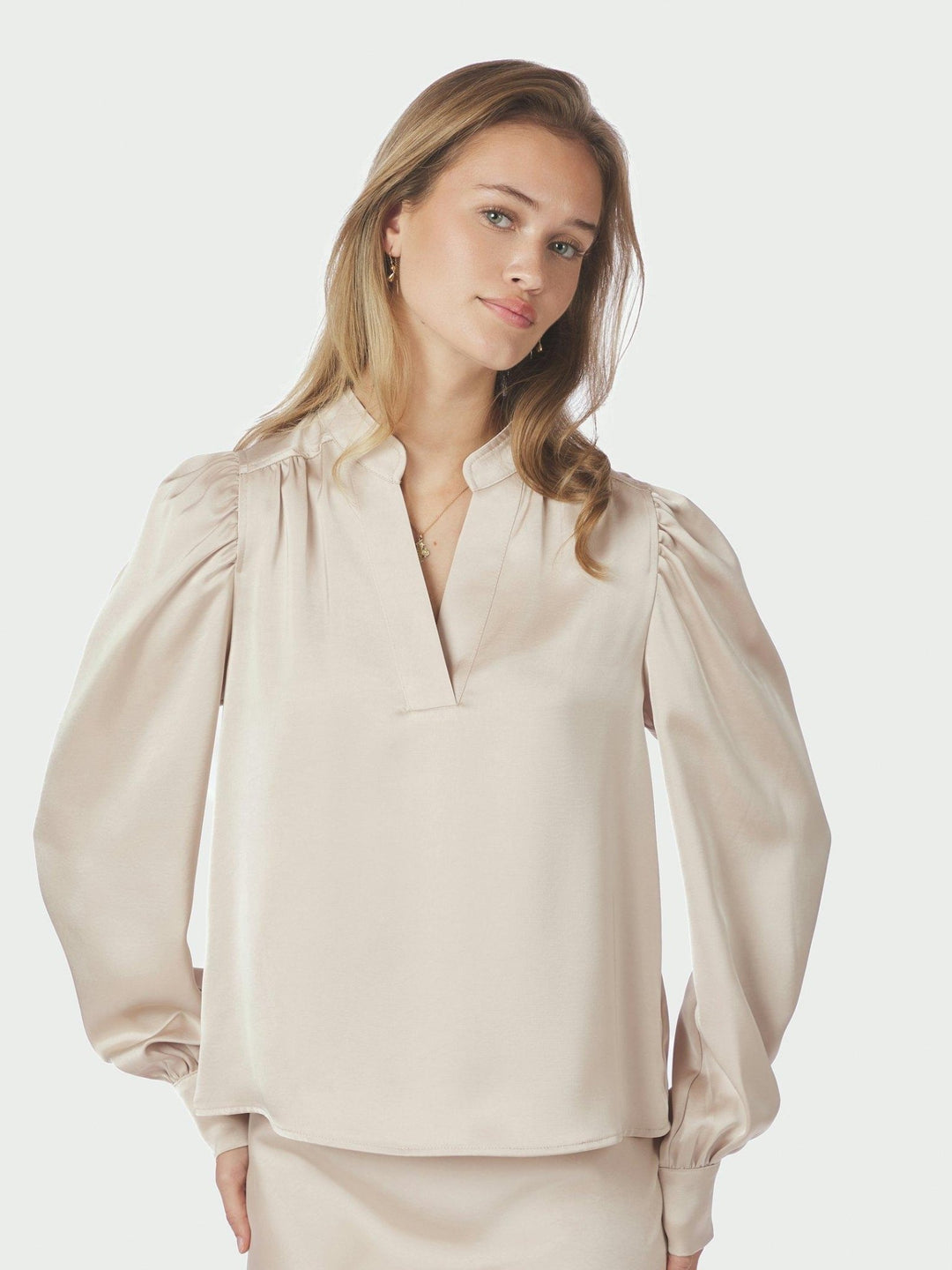 Rosslyn Heavy Sateen Blouse Champagne | Skjorter og bluser | Smuk