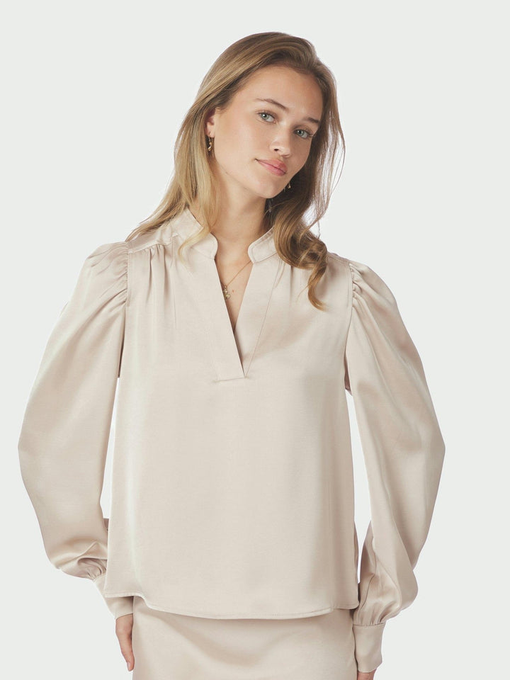 Rosslyn Heavy Sateen Blouse Champagne | Skjorter og bluser | Smuk