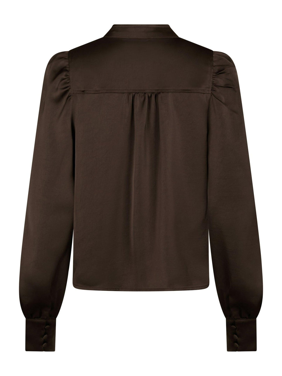 Rosslyn Heavy Sateen Blouse Dark Brown | Skjorter og bluser | Smuk