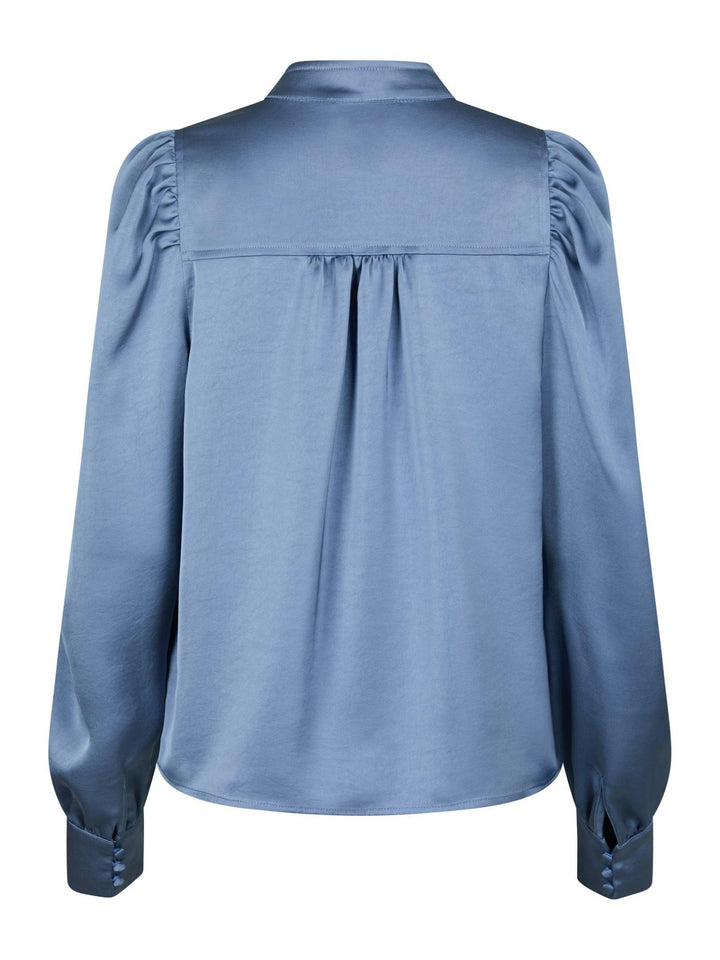 Rosslyn Heavy Sateen Blouse Smoke Blue | Skjorter og bluser | Smuk
